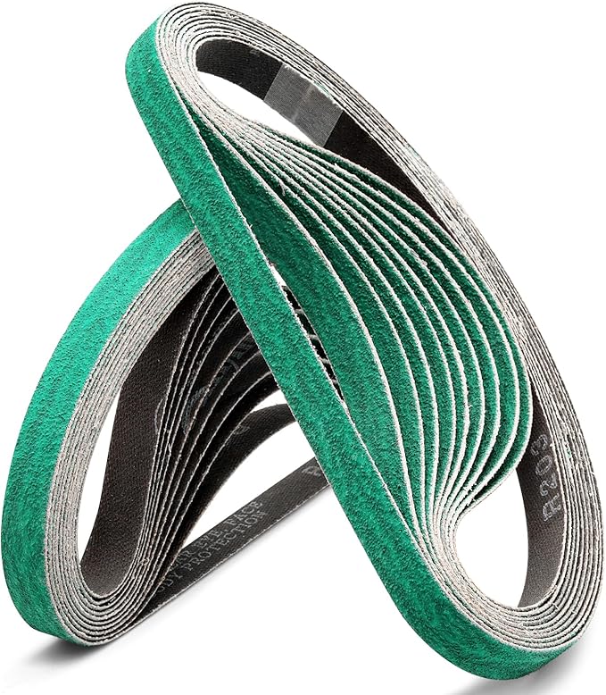 3/8" x 13" Sanding Belts for Air Belt Sander, 20 Pack 80 Grit Zirconia Sanding Belts for Belt Sander 3/8 inch x 13 inch(10 x 330mm)