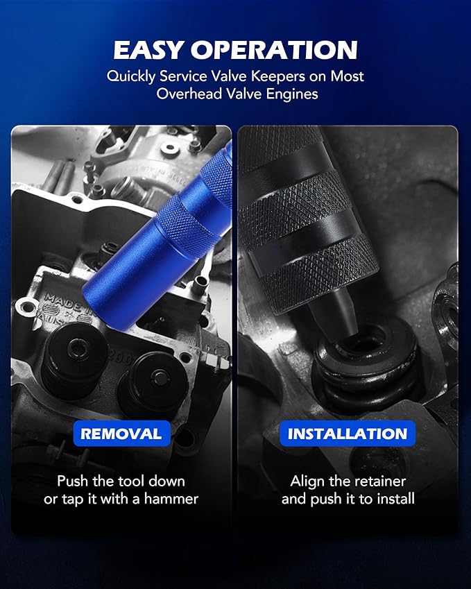 Orion Motor Tech Valve Spring Compressor Tool Kit, Valve Keeper Remover Installer Set with Valve Lapping Tools, Overhead Engine Valve Adjustment Tools for Valve Retainer Stem Seal Removal Installation