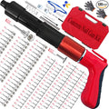 Concrete Nail Gun Kit with 120pcs Nails,5 Speed Adjustable Manual Mini Steel Nail Gun,Portable Nailer Gun, Wood working and Decoration- Built in Air Nailer for Red Brick Walls,Concrete Walls