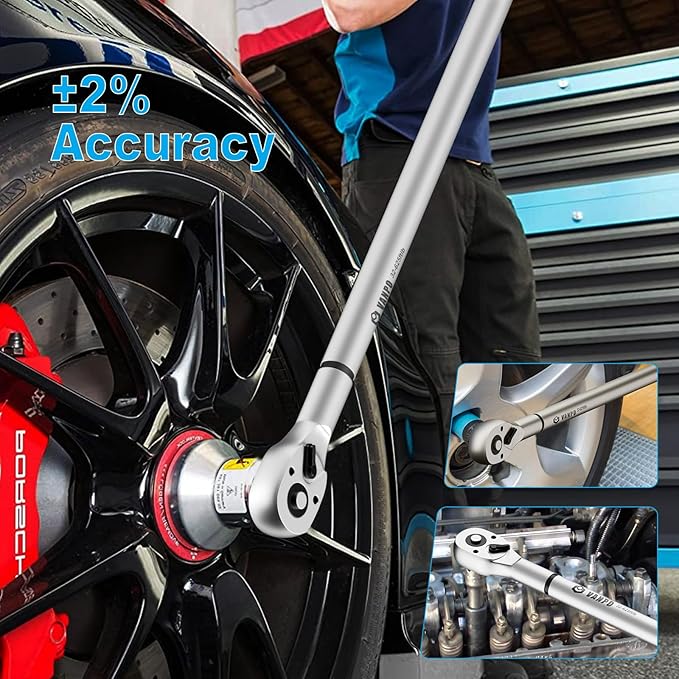 3/4-Inch Drive Digital Torque Wrench, 32-626 Ft-lb./42.5-850Nm, Dual-Direction, 4 Measurement Mode, Heavy Duty Electronic Torque Wrench with Buzzer & LED Indicator for Truck,Car