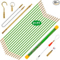 21FT Fiberglass Running Electrical Wire Cable Pulling Fish Tape Kit, Bright Green Glow Rods Set with 7 Different Attachments in a Carrying Case
