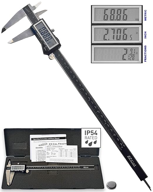 iGaging EZ CAL IP54 0-12" Super Large LCD Display Digital Caliper