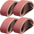 24 Pcs 3x18-Inch Aluminum Oxide Sanding Belts,6 Each of 40 80 120 240 Grits,for Belt Sander