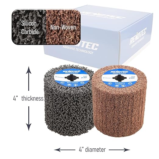 4" Black Cleaner & Burnishing Wheel Pro Pack, 100x100mm, Grit 40/80/120/180
