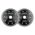DT-DIATOOL 5 Inch Tile Cutting Blade Porcelain Ceramic Pack of 2 with Mesh Turbo Diamond Segment
