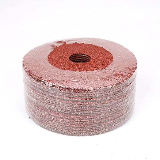 Aluminum Oxide Resin Fiber Sanding and Grinding Discs, 5” x 7/8”, 24 Grit - 25 Pack