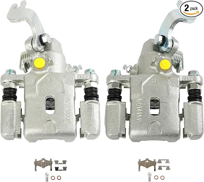 SCITOO 19-B2854 19-B2855 Rear Left & Right Disc Brake Calipers w/Bracket Fit For Hyundai For Elantra 2001-2004,For Hyundai For Tiburon 2003-2004,For Kia For Spectra 2004, Single Piston