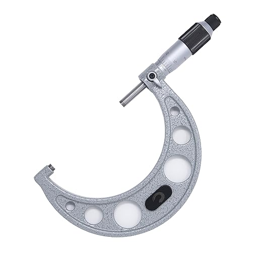 Clockwise Tools MMTR-04 Premium Outside Micrometer with Carbide Tip 3-4" Measuring Range 0.0001" Graduation Precision Machinist Tool