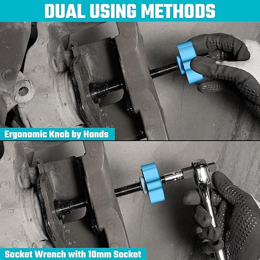 DURATECH Heavy Duty Caliper Piston Compressor Tool, Brake Pad Spreader with 2PCS Brake Caliper Hangers,Brake Piston Compressor Tool for Most Cars and Light Trucks