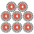 8 PCS - 4 Inch Twist Knotted Wire Wheel Brush for Grinders and Angle Grinder - 5/8 Inch-11 Threaded Arbor - 0.020 Inch Carbon Steel Wire - Heavy-Duty Conditioning for Metal - 4" x 5/8-Inch | 11 UNC