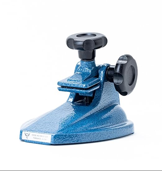 PEC Tools Micrometer Stand, Holder for Micrometer Up to 4" with Non-Slip Clamping Pads, Professional Precision Grade Made with Cast Iron