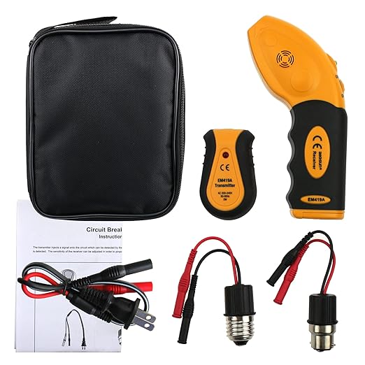 allsun AC 100-120V Circuit Finder Non-Contact Voltage Sensor Auto-Sensing Receiver Transmitter Locates AC Circuits Fuses