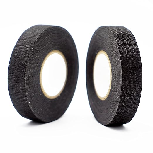 10-Roll Wire Harness Tape 3/4"×49' – Automotive Electrical Cloth Tape, Hand-Tear, No Residue