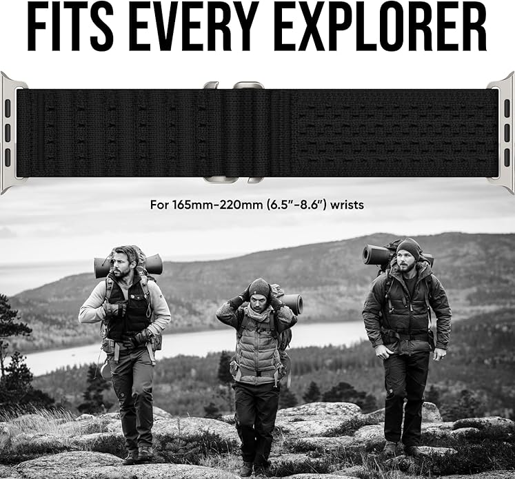 Suitisbest Sport Bands Compatible with Apple Watch Ultra Band 49mm 46mm 45mm 44mm 42mm 38mm 40mm 41mm Men Women, Stretchy Nylon Sport Loop Strap with S-Hook for iWatch Series 10 Ultra SE 9 8 7 6 5 4 3