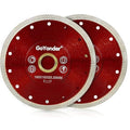 GoYonder Super Thin 7" Diamond Saw Blade for Cutting Porcelain Tiles, Granite - 180mm Angle Grinder Blade (7in (180mm)-Red 2PCS)