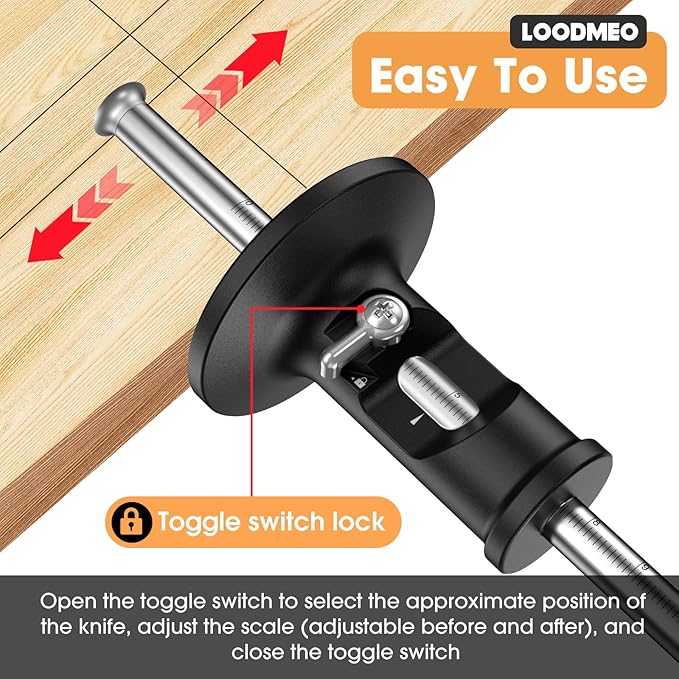 Wheel marking gauge, rolling blade, woodworking dovetail scribing gauge, scriber marking tools, essential tools for woodworking projects (Simple version)