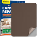 Self-Adhesive Canvas Repair Tape, 8.3" x 11" Waterproof Canvas Repair Patch, Fabric Patch Repairs Kit for Furniture, Tents, Sunbrellas, Boat Covers Awnings, Couches, Clothes, Bags Darker Brown
