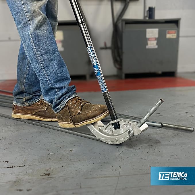TEMCo 2 in 1 Dual Shoe Conduit Bender - 1/2" & 3/4" EMT, 1/2" Rigid - 2 Benders in 1 Tool