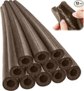 Amylove 12 Pcs 3.3 Feet Foam Pipe Insulation Foam Tube Insulating Water Pipe Pool Swim Noodles Heat Preservation Pipe Covers for Tubing Outdoor Freeze Protection (Brown,3/4 Inch)