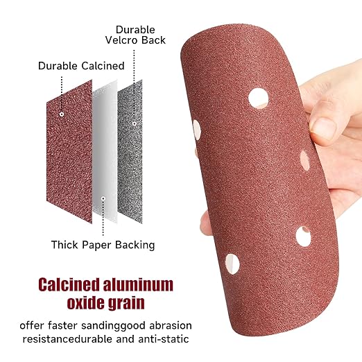 100 PCS 6 Inch Sanding Discs 400 Grit Hook and Loop Sandpaper, Round Orbital Sand Paper Discs for Sander
