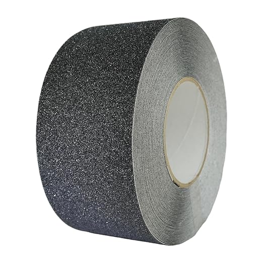 GGR Supplies T.R.U. NST-20 Black Non-Skid Tape 3 in. Wide x 60 ft. Length Safety Way 60 Grit Anti Slip Traction Tape 32 Mil No Slip