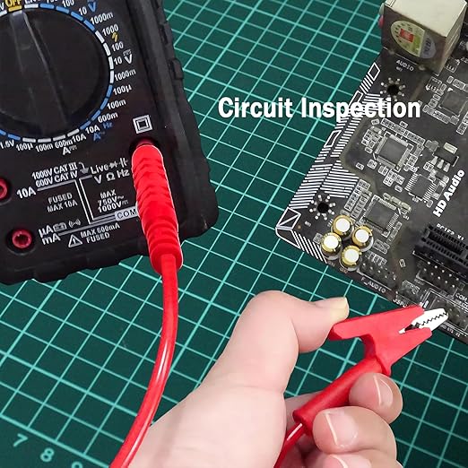 Banana Plug to Crocodile Clip Test Leads Wire Cable 12AWG Alligator Clip Test Probe Cable 4mm Banana Plug Test Leads 5.9 ft for Multimeter and Battery Testing(X-Y 12A 1.8m).