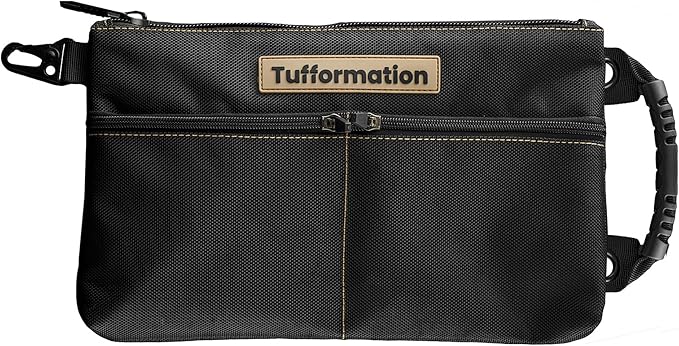 Small Tool Pouch, Tool Bag Organizer with Zipper. Small Tool Bag with Multiple Compartments. Perfect Tool Pouch Bags for Men Women Electricians & Others.