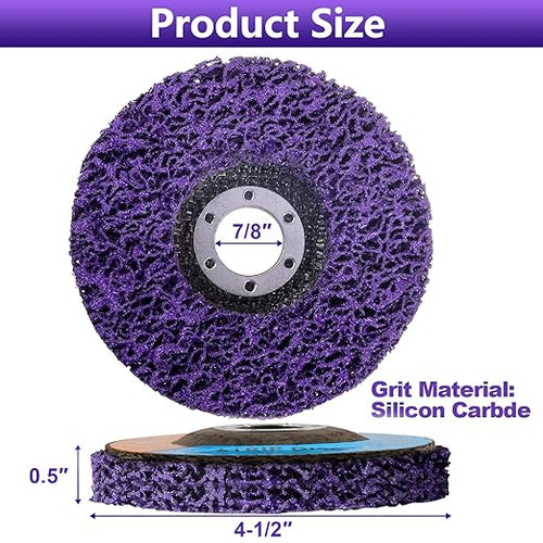20 Pack Strip Discs Stripping Wheel for Angle Grinder, 4-1/2" x 7/8" Rust Remover Discs, Clean and Remove Paint Coating Rust Welds Oxidation