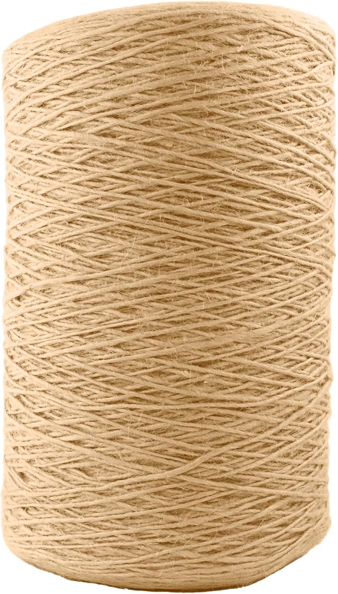 1.5mm x 1500 Feet Natural Jute Rope, Twine for Gardening Tomato Climbing Plant Tie Floristry Crafts Gift Wrapping Packing Decor
