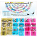 250PCS Heat Shrink Wire Connectors,Electrical Terminals Kit,Waterproof,Automotive Marine Electrical Terminals Kit,Ring Fork Hook Spade Butt Splices,Tinned Red Copper,12-10,16-14,22-16 (250PCS)