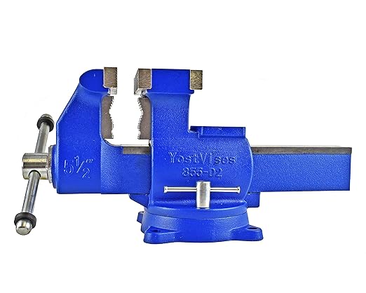 Yost Vises 855-D2 Industrial Grade Reversible Vise, 5.5", Blue