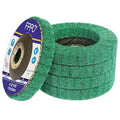 5Pcs 4.5" x 7/8" Nylon Fiber Flap Disc Polishing Grinding Wheel,Scouring pad Buffing Wheel for Angle Grinder, Polishing Tools,Abrasive disks for Power-Operated Grinders (Grit 180)