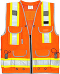 A Reflective Safety Vest For men Class 2 Heavy Woven Two Tone Engineer Hi Viz Safety Vest 3M Tape