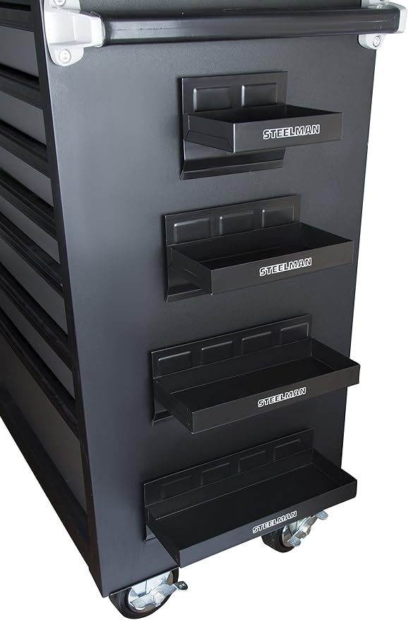 Steelman Non-Marring Magnetic Tool/Parts Storage Trays for Rolling Toolboxes, Durable Steel, 4-Piece Set