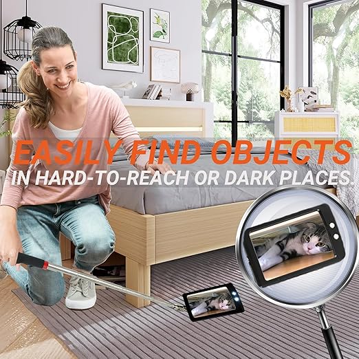 HERKING Mens Gifts for Him Telescoping Magnetic Pickup Tool with Telescoping Inspection Mirror, Unique Fathers Day Gifts for Men, Dad, Husband Boyfriend Birthday Gifts