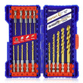 JEFE HEX 15 Pcs Hex Shank Drill Bit Set, HSS Impact Driver Bit Set for Metal, Quick Change Design, Titanium Twist Drill Bits for Steel, Aluminum, Copper, Plastic, Sizes from 1/16" to 3/8" DIY