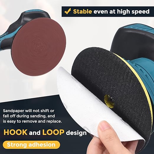 HARFINGTON 16 Pcs 9 Inch Sanding Disc 1000 Grit Hook and Loop Sandpaper Random Orbital Sander Pads for Woodworking Automotive Metal Polishing