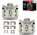Torchbeam 2PCS Rear Driver and Passenger Side Brake Caliper For Honda Acura for 2007-2016 CR-V, 2013-2018 RDX, 2012-2015 Crosstour, Disc Brake Caliper Assembly with Bracket Replace # 19B6887+19B6886