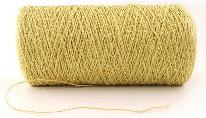 1mm x 2000 Feet Yellow Jute Rope, Twine for Gardening Tomato Climbing Plant Tie Floristry Crafts Gift Wrapping Packing Decor