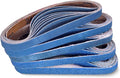 40 PCS 1/2" x 18" Zirconia Sanding Belts,8 Each of 40/60/80/120/240 Grits Belt Sander Paper,1/2 x 18 Inch Sanding Belts for Air Belt Sander, Woodworking, Metal Polishing, Derusting