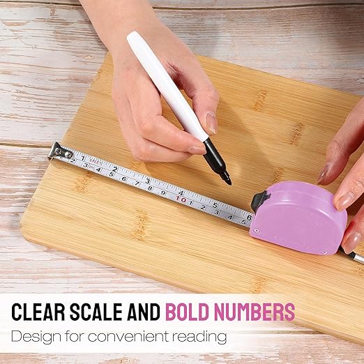 50 Pcs 6 FT Mini Tape Measure Retractable Bulk Small Measuring Tape Pocket Size Measurement Tool for Operation Christmas Items Party Favor Gifts Stuffers for Men(Pink)