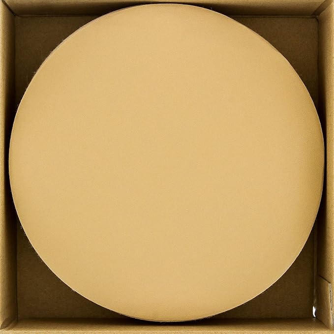 Dura-Gold Premium 400 Grit 6" Gold Sandpaper Discs, No Hole Pattern Dustless, Box of 50, Hook & Loop Backing for DA Sander, Finishing Coarse Sanding Abrasive Automotive Paint, Woodworking Wood, Metal