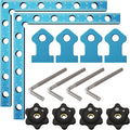 90 Degrees Positioning Squares, Right Angle Squares with 4 Clamps, Aluminium Alloy L-Type Corner Clamp Woodworking Clamping Tool for Picture Frames, Boxes, Cabinets (5.9in)