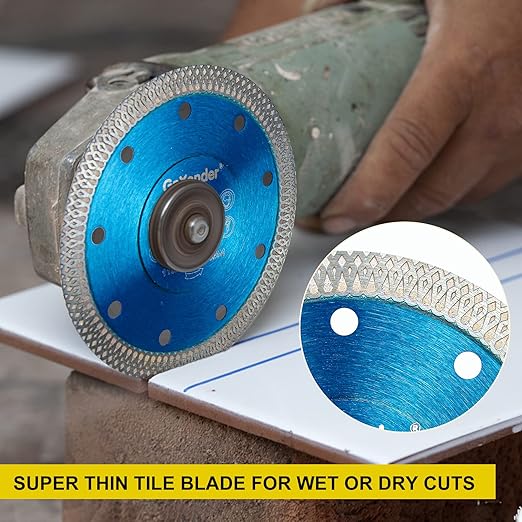 GoYonder Super Thin 4" Grinder Blades Tile Blade, Diamond Saw Blade for Cutting Porcelain Tiles Granite, 105mm Tile Cutting Blade for Angle Grinder