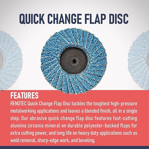 30 Pcs 2 Inch Mini Flap Disc, Zirconia High Density, with 1 Pcs 1/4 inch Shank Holder, for Metal Grinding, for Angle Die Grinder (60 GRIT)