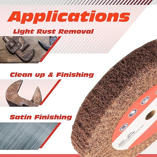 6 Inch Flap Wheel, Non-Woven Polishing Wheel (Grit80)