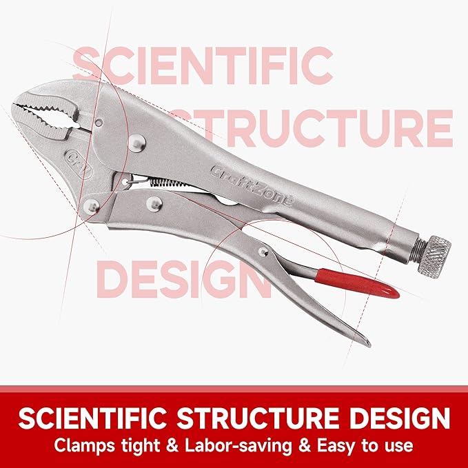 2-Piece Locking Pliers & Vice Grips Set – Heavy Duty Steel Construction, Non-Slip Handle – Multi-Purpose for Home Auto Repair DIY & Crafts – Ideal for Mechanics DIYers & Outdoor Use