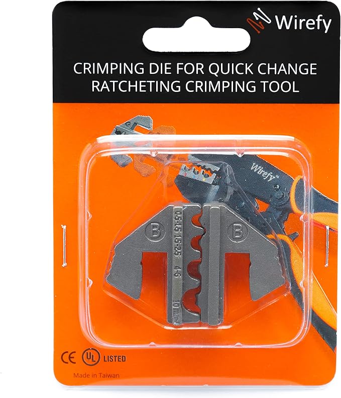 Wirefy Crimping Die for Non-Insulated Terminals - 20-8 AWG