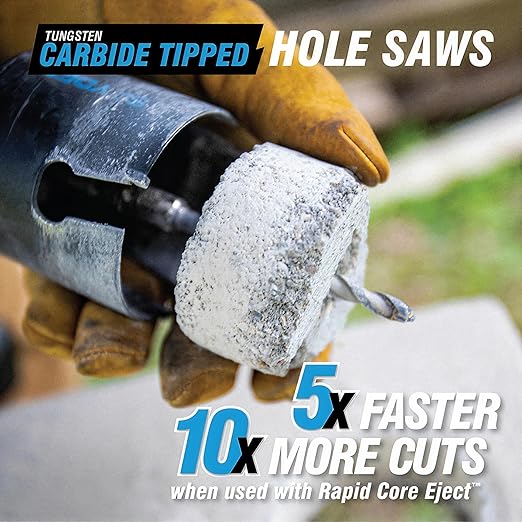 Spyder Tungsten Carbide Tipped Rapid Core Eject Maintenance Hole Saw Kit, 18-Piece