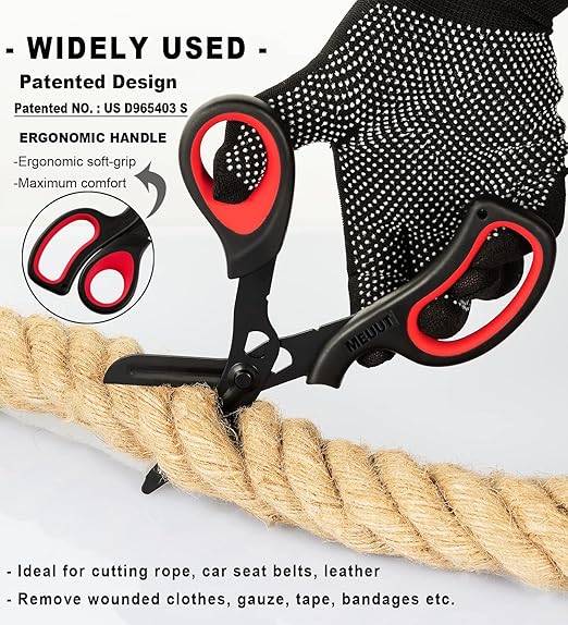 MEUUT 2 Pack Trauma Shears Patented Bandage Scissors - Medical Supplies with 8 inch Heavy Duty Medical Scissors for EMT Workers Nurses
